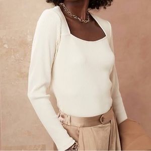 NWT square neck Banana Republic sweater